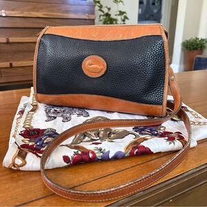 Dooney & Bourke Black and Tan Shoulder Bag